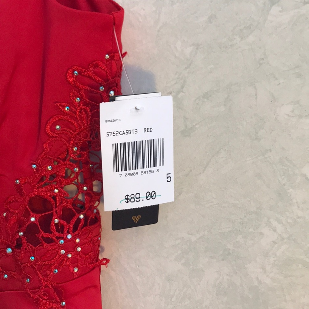 BNWT Sleeveless Side Crochet Satin High-Low Dress - Picture 6 of 6